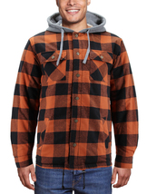 Men's Heavyweight Cotton Flannel Warm Sherpa Lined Snap Button Plaid Jacket image 6