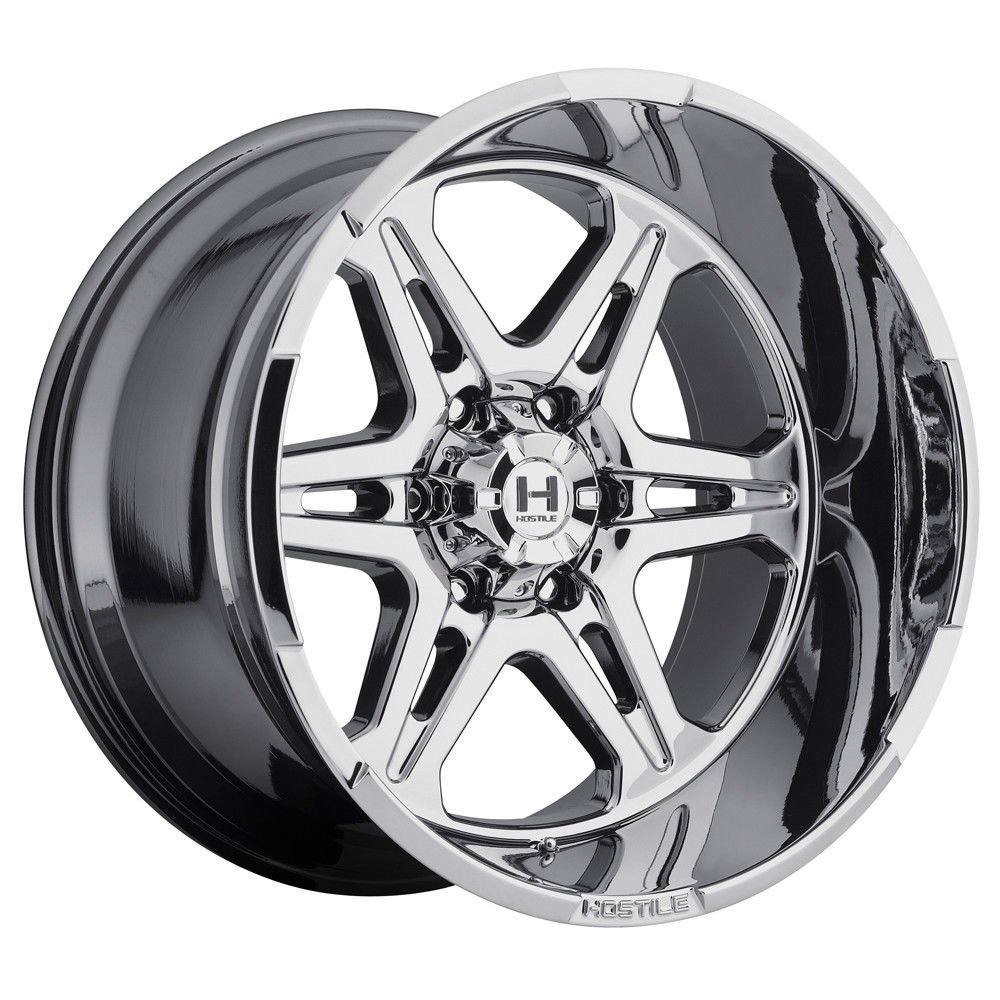 One 20x10 Hostile H102 Havoc 6x135 -19 Chrome Wheels Rims - Wheels