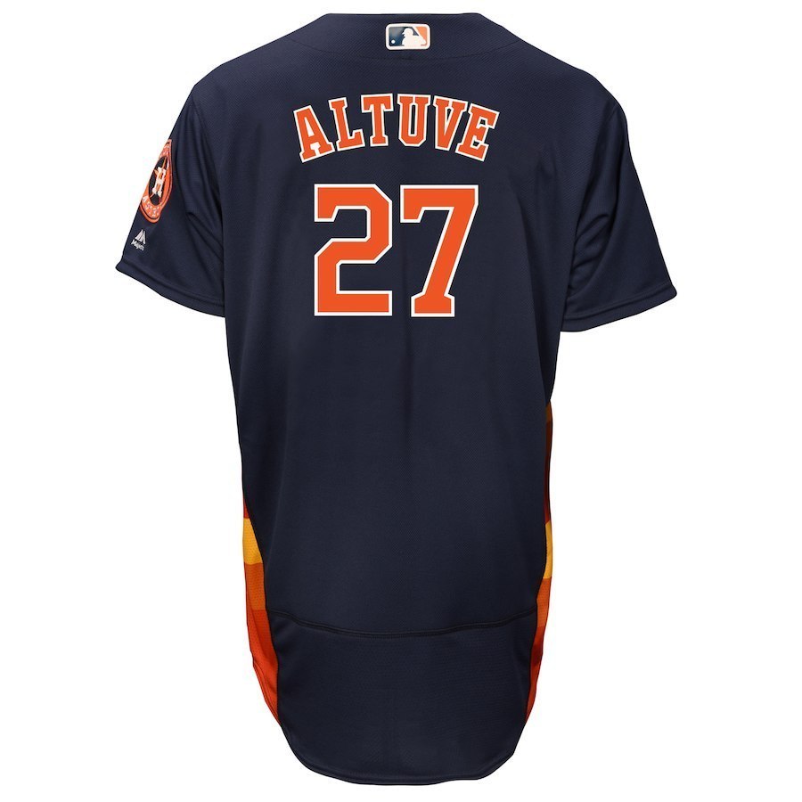 Men's Houston Astros 2018 Jose Altuve #27 Navy Stitched Flex Base ...