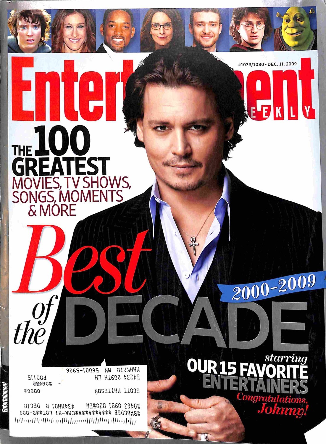 Entertainment Weekly, December 11 2009 - Magazine Back Issues