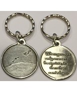 Foot Prints In The Sand Pewter Color It Was Then That I Carried You Keyc... - $6.99