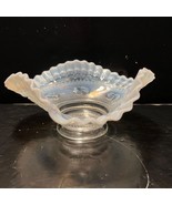 Vintage Jefferson Astro Clear Opalescent Glass Footed Bowl - $60.00