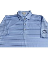Peter Millar Summer Comfort Mens Large Shirt Blue Striped Walnut Creek C... - $29.49
