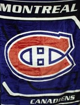 MONTREAL CANADIENS HOCKEY NHL TWIN / FULL SIZE SOFT PLUSH RASCHEL THROW BLANKET