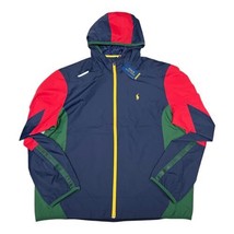 Polo Ralph Lauren Men&#39;s XL Colorblock Windbreaker Jacket Hooded Red Green - $182.36