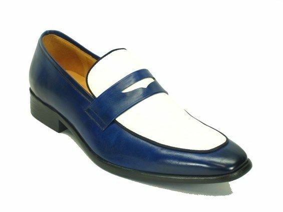 Handmade leather men's two tone Loafers men shoes Custom leather