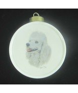 Poodle Dog Ornament  by Robert J. May Artist  2 3/4&quot; Diameter - $13.99