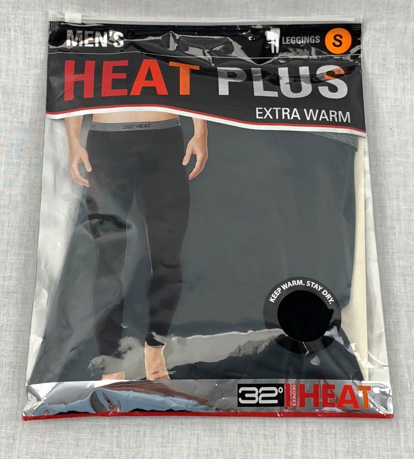 32 Degrees Heat Men's Heat Plus Extra Warm Leggings Black S TMF78418ME ...