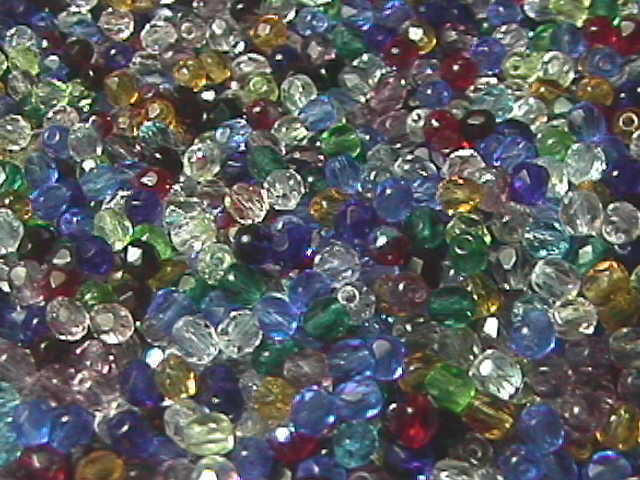 Gold Czech Glass Faceted Beads 4MM 100 Tortoise