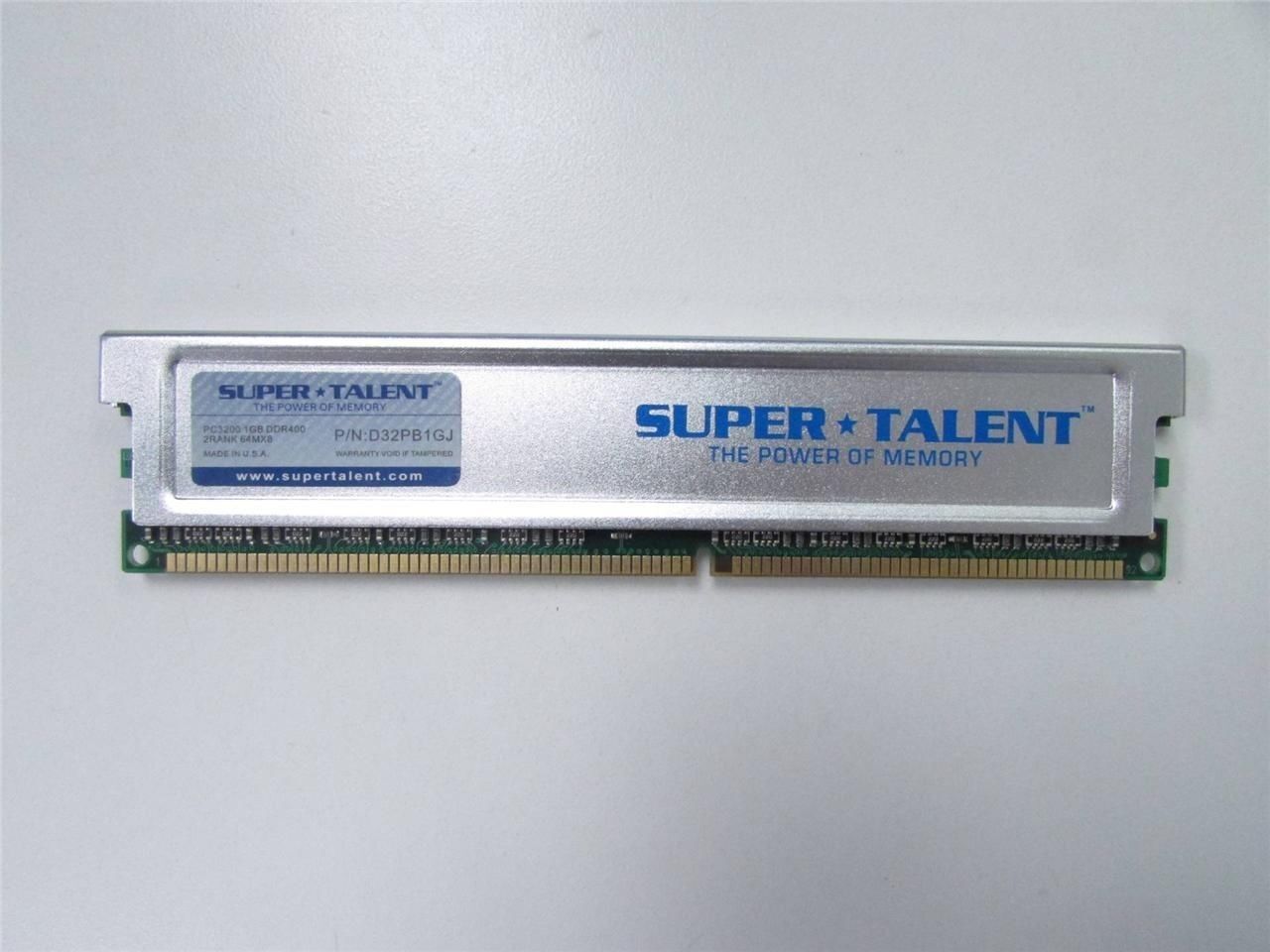 Super Talent D32PB1GJ 1GB PC3200 DDR400 Desktop Memory TESTED - Memory ...