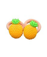 5 pairs Lovely Fruits Design Kid&#39;s Hair Rubber Bands Hair Ropes, Pineapple - $17.26