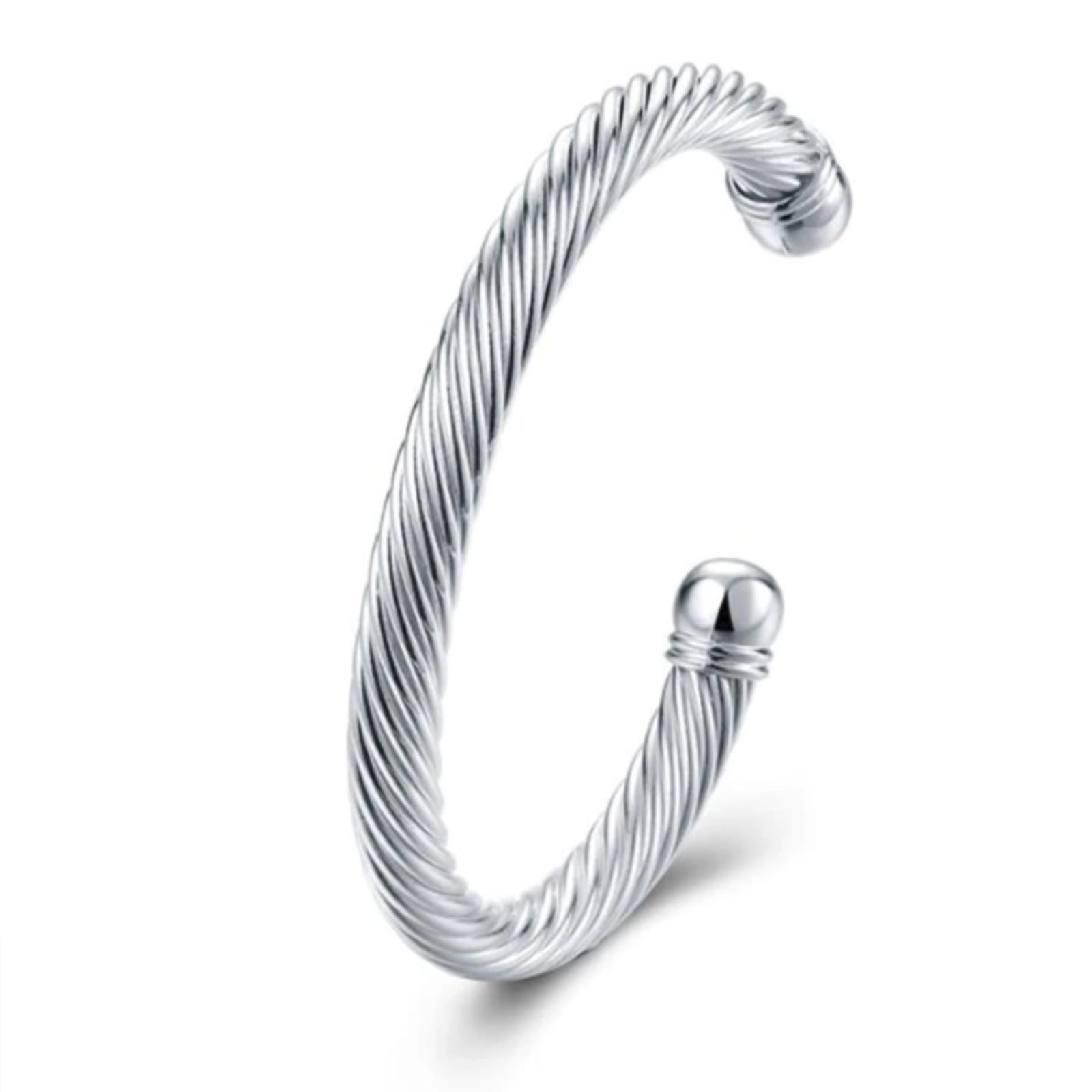 Thick Twisted Bangle Bracelet 925 Sterling Silver NEW