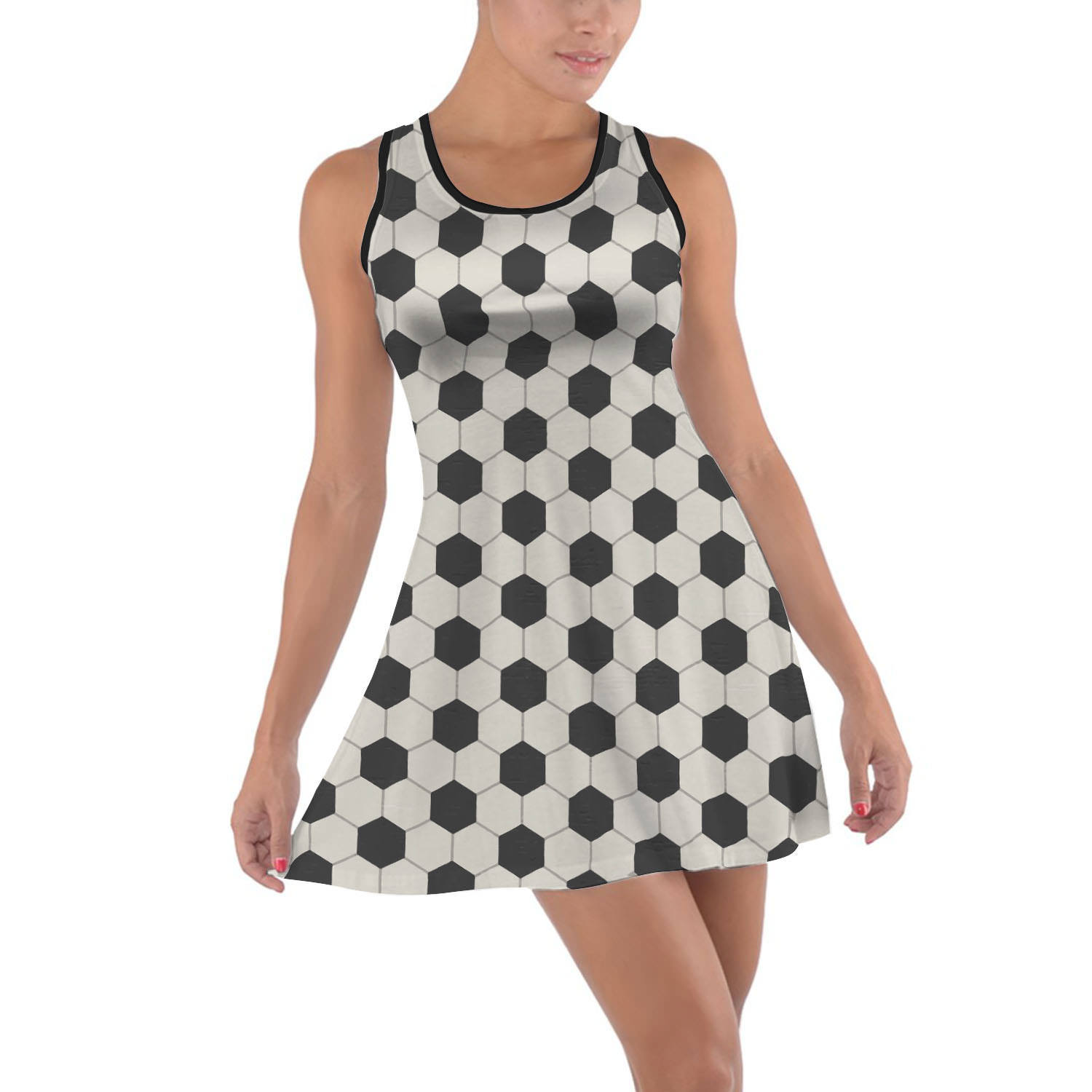 Soccer Ball Cotton Racerback Dress - Dresses