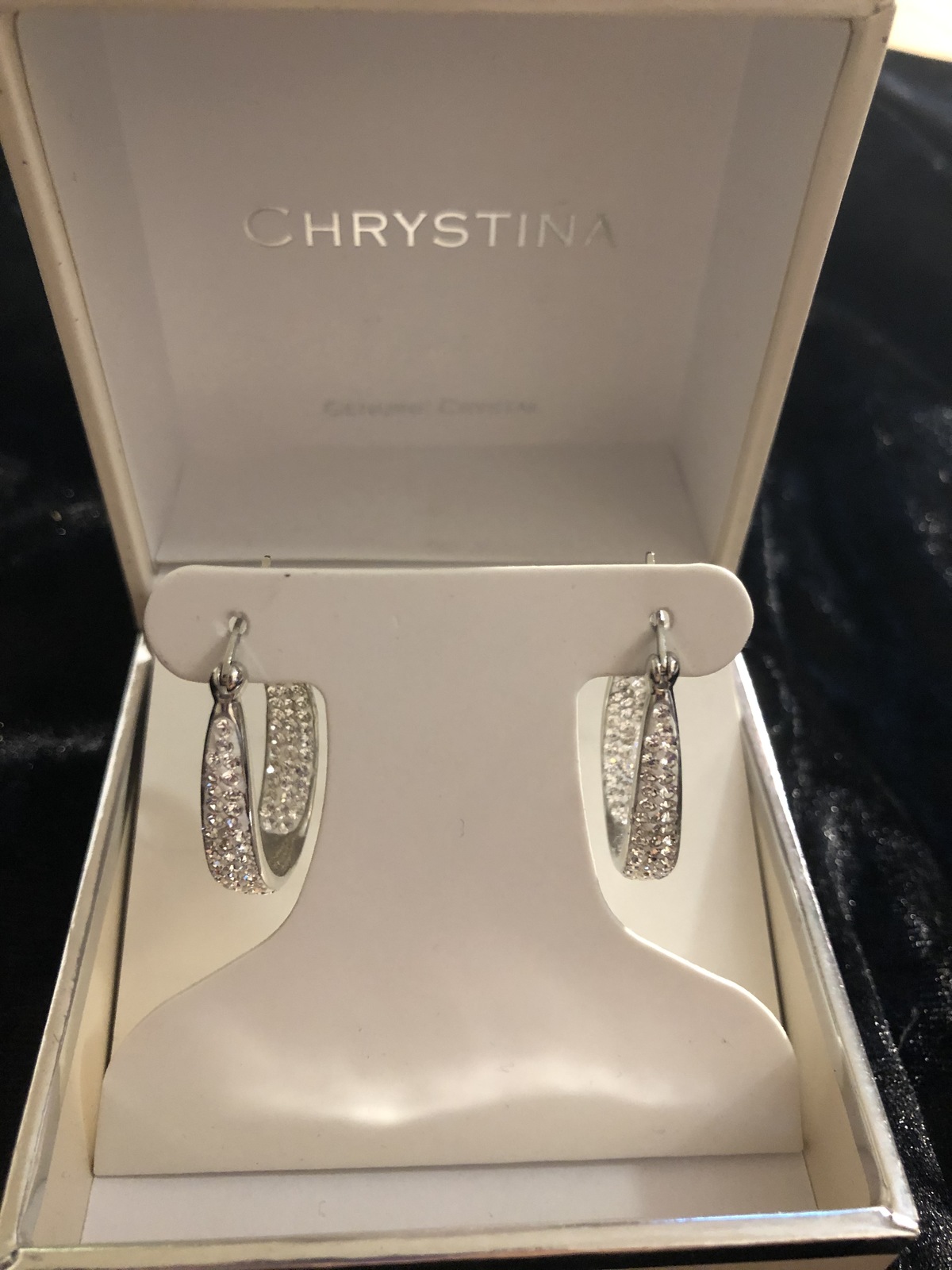 chrystina crystal hoop earrings