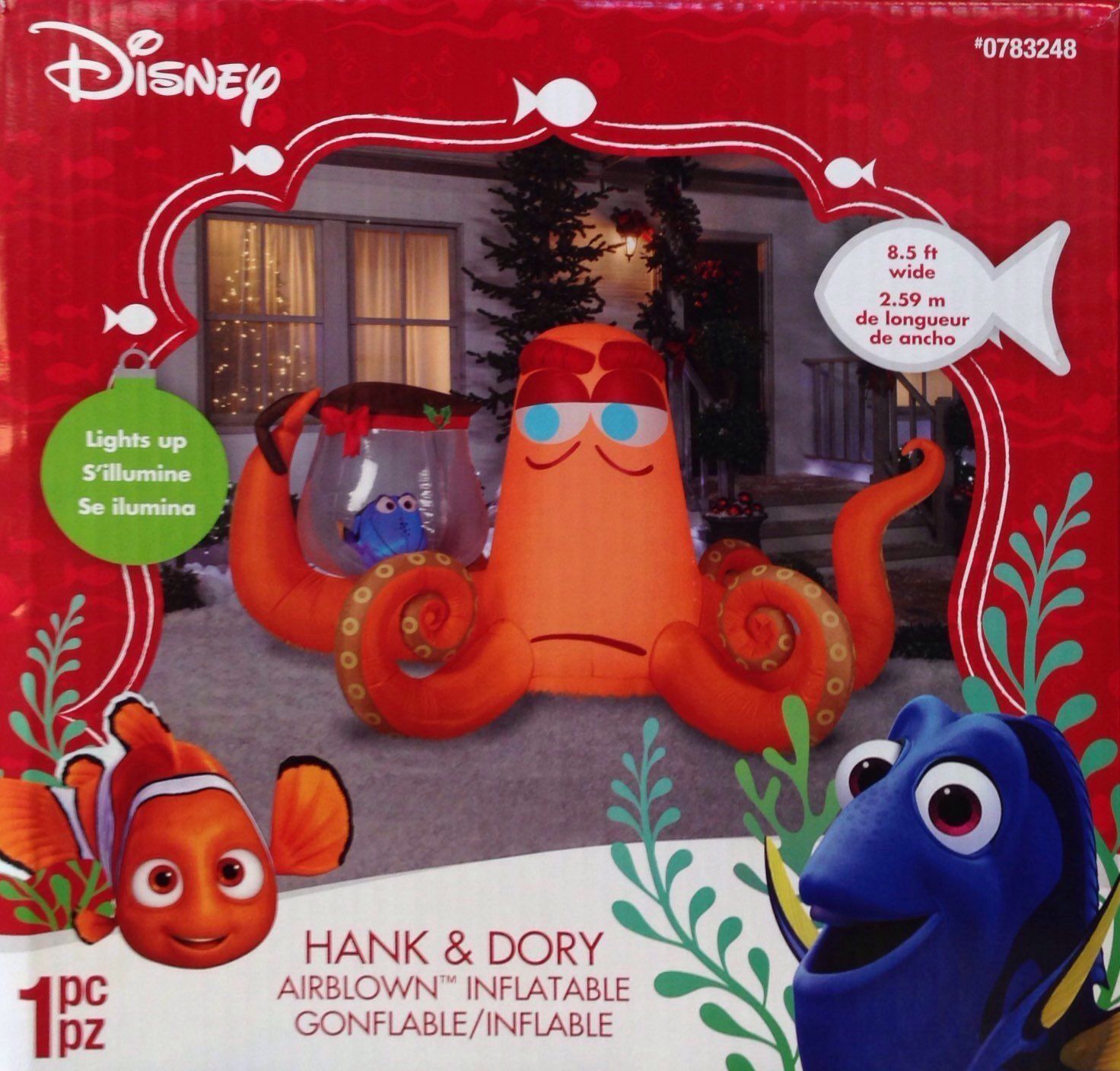 DISNEY FINDING NEMO DORY & HANK OCTOPUS Gemmy Airblown Inflatable Yard