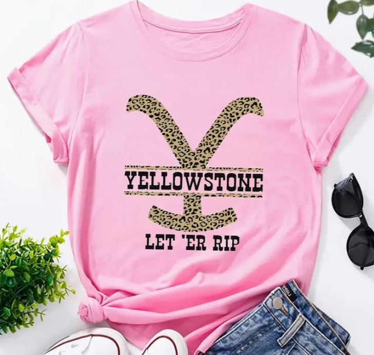 Yellowstone tshirt pink