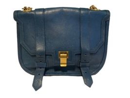 Proenza Schouler Midnight Blue Leather Shoulder Bag Made in Italy Purse Handbag image 7