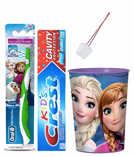 Disney Frozen Inspired Bright Smile Oral Hygiene Bundle! (1) Soft Manual Toothbr