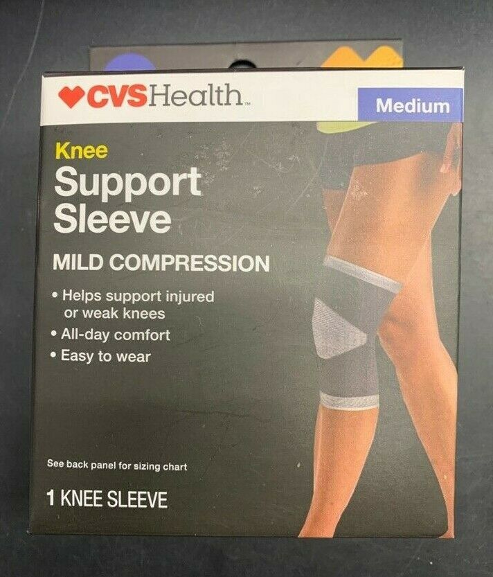 CVS Health Knee Support Sleeve -Medium Mild Compression OpenBox-New ...