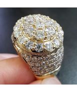 14K Yellow Gold Fn Men’s Round Diamond Wedding Engagement Pinky Ring Ban... - $143.52