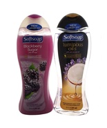 Set of 2: Softsoap Body Wash Blackberry Sugar Scrub &amp; Luminous Oils - 20... - $21.75