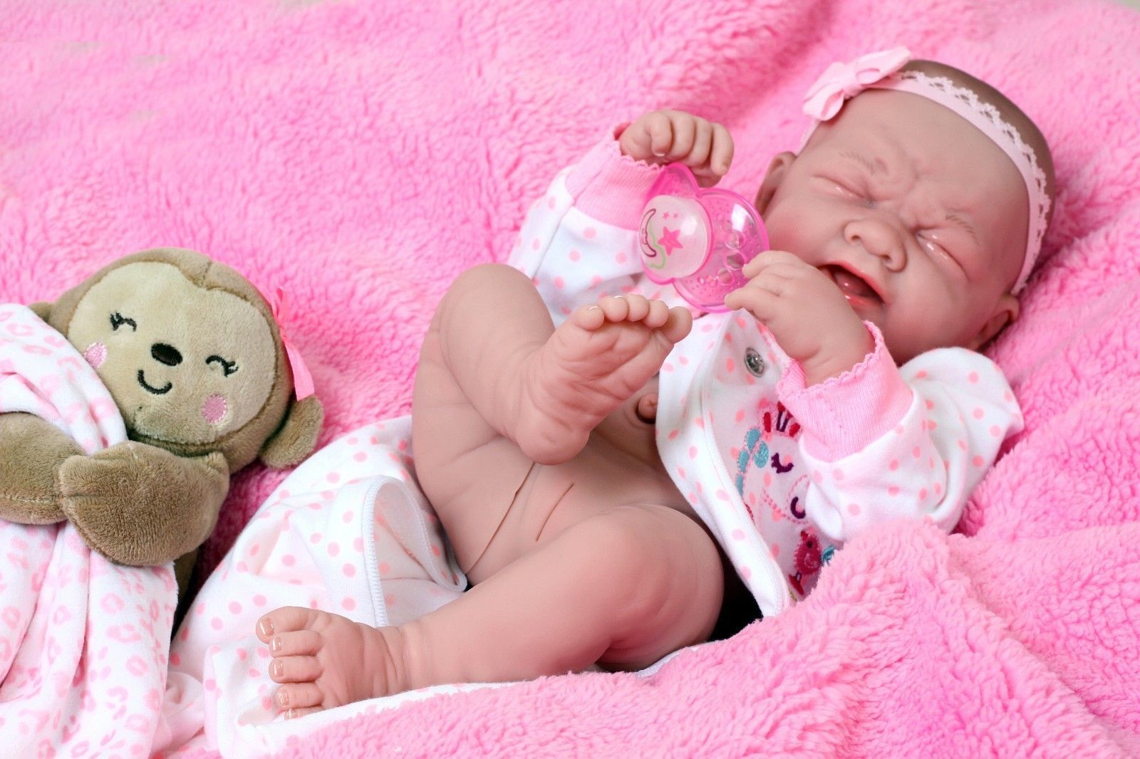 Crying Doll 14 Inch Preemie Newborn Reborn Vinyl Realistic Berenguer