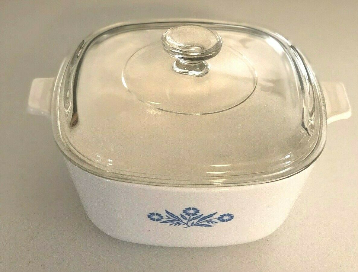 Vintage Corningware Blue Cornflower 2 1/2 Quart Casserole Dish With Lid ...