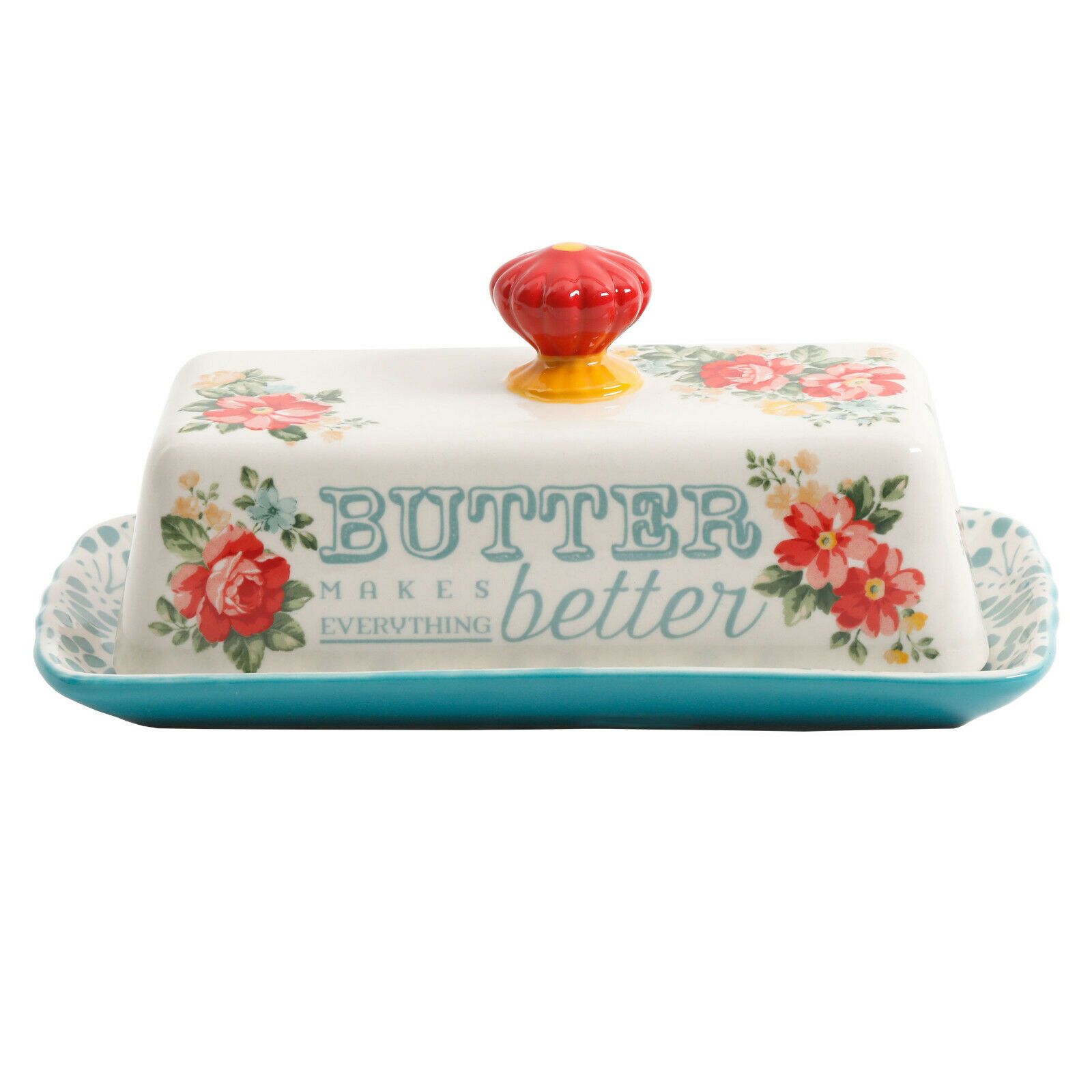 The Pioneer Woman Floral Butter Dish Butter Dishes