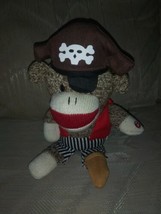 Gemmy Sock Monkey Plush Sings Noise Pirate 8&quot; Flo Rida Club Cant Handle ... - $24.74