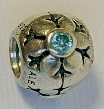 Authentic Pandora Charm Sterling Silver Snowflake Winter 790367CZA Bead Retired - $23.99