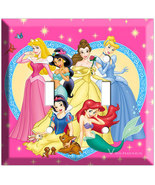 Disney Princesses Double Light Switch plate Cinderella Snow White Aurora... - $14.99
