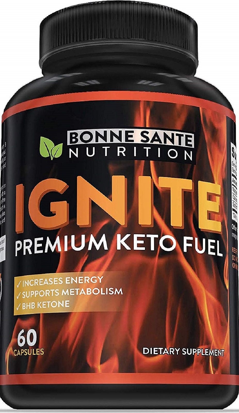 Bonne Sante Nutrition Ignite - Premium Keto Fuel Weight Loss BHB Salts - 60 Caps