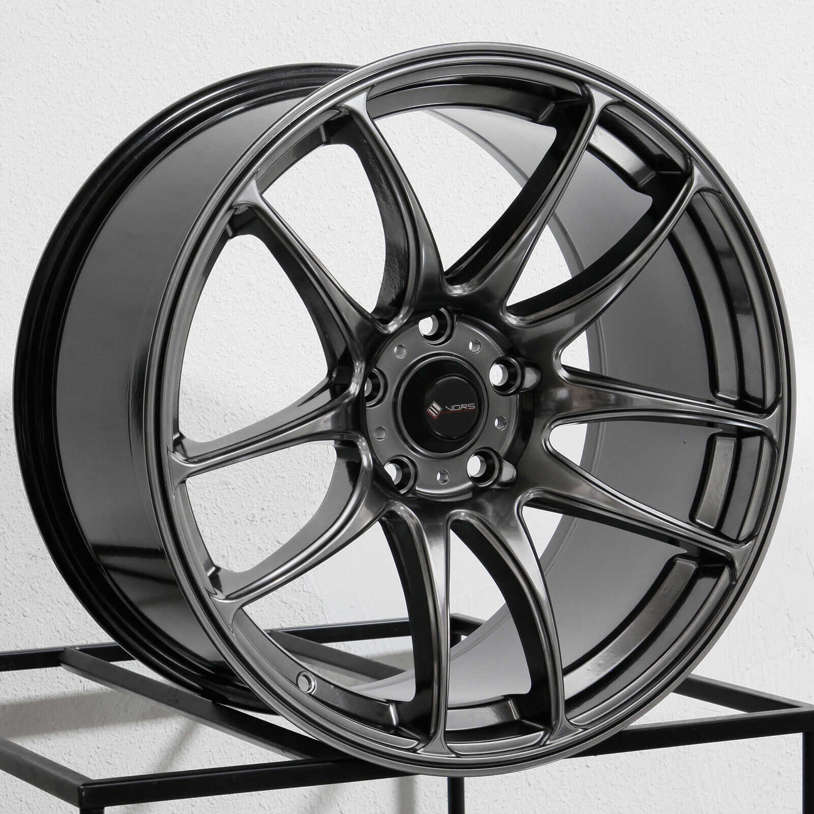 17x9 Vors Tr4 5x100 35 Hyper Black Wheels Rims Set4 731 Wheels 8059