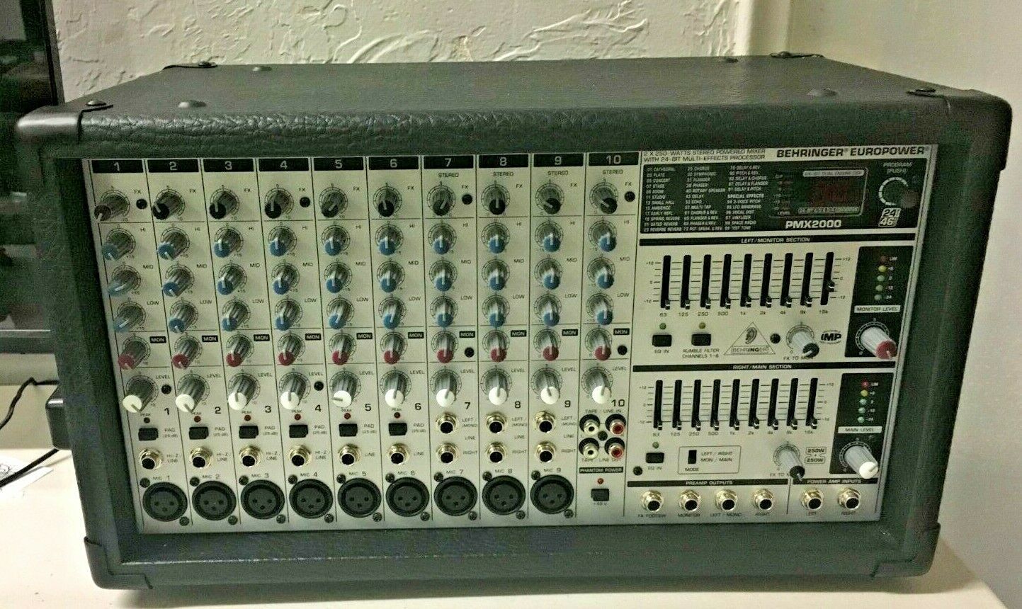 Behringer Europower PMX2000 Powered Mixer Multi Effects Live & Studio