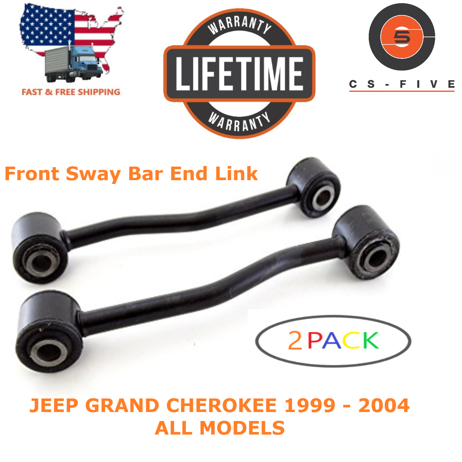 LIFETIME 2 Front Sway Bar End Link Replacement Jeep Grand Cherokee 1999