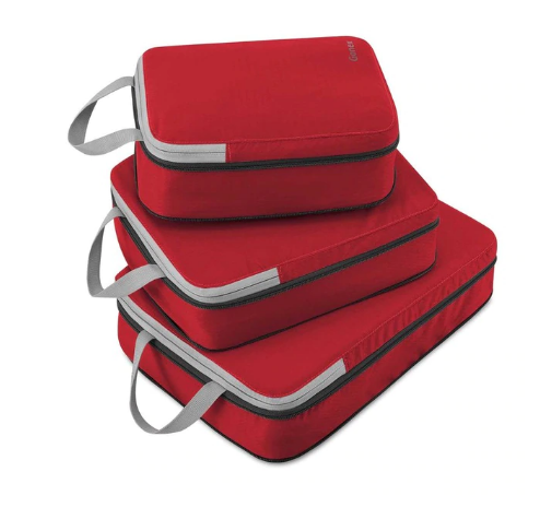 Gonex 3pcs/set Travel Storage Bag Suitcase Luggage Clothing Packing - Dark Red