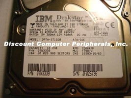 10GB 3.5" IDE DPTA-371020 40PIN Hard Drive IBM Tested Good Our Drives Work