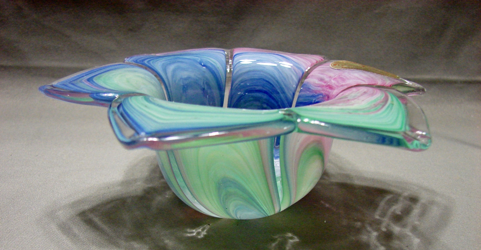 “Murano Style " Art Glass Candy Dish by Crystal Clear Candy Dish - Italian