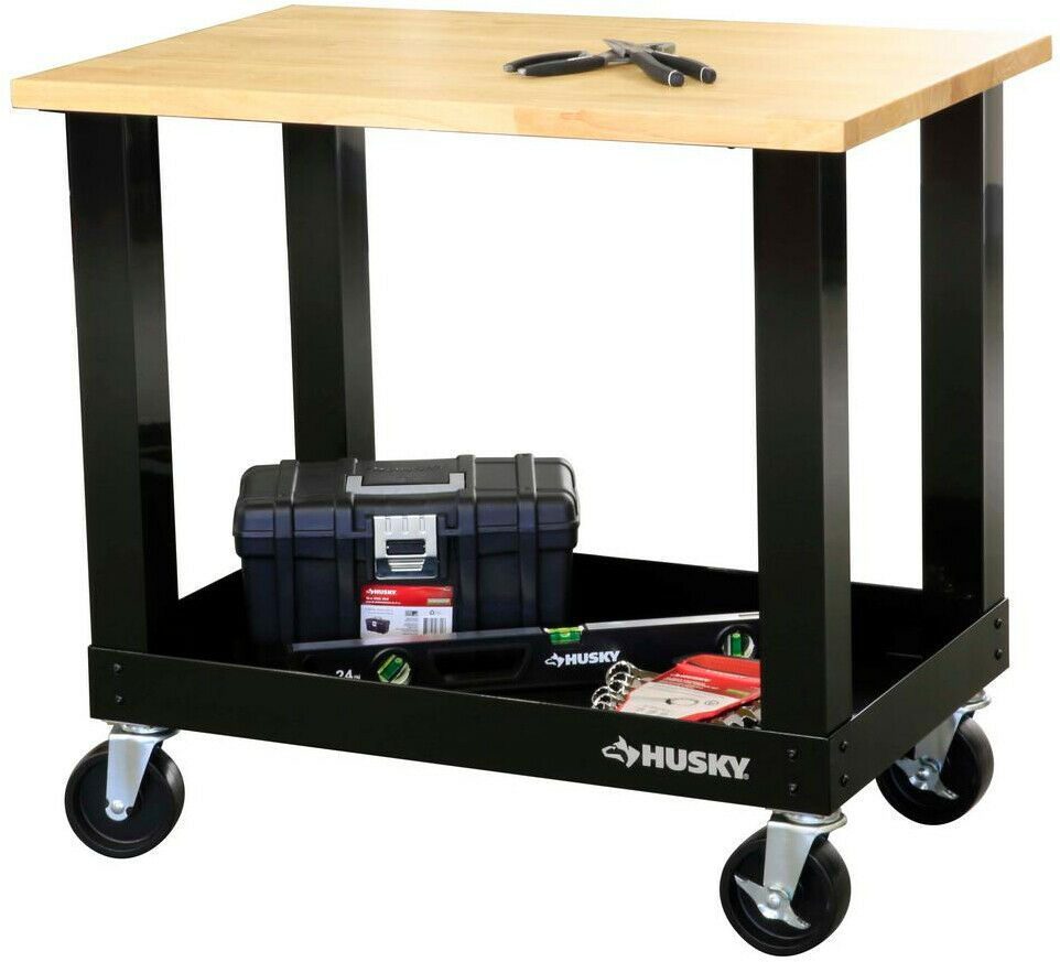 Husky Rolling Tool Storage Workbench 36 in. 600 lbs. Load Capacity