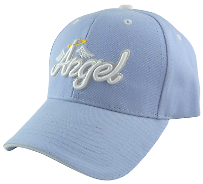 Angel with Wings Novelty Adjustable Baby Blue Women's Baseball Hat