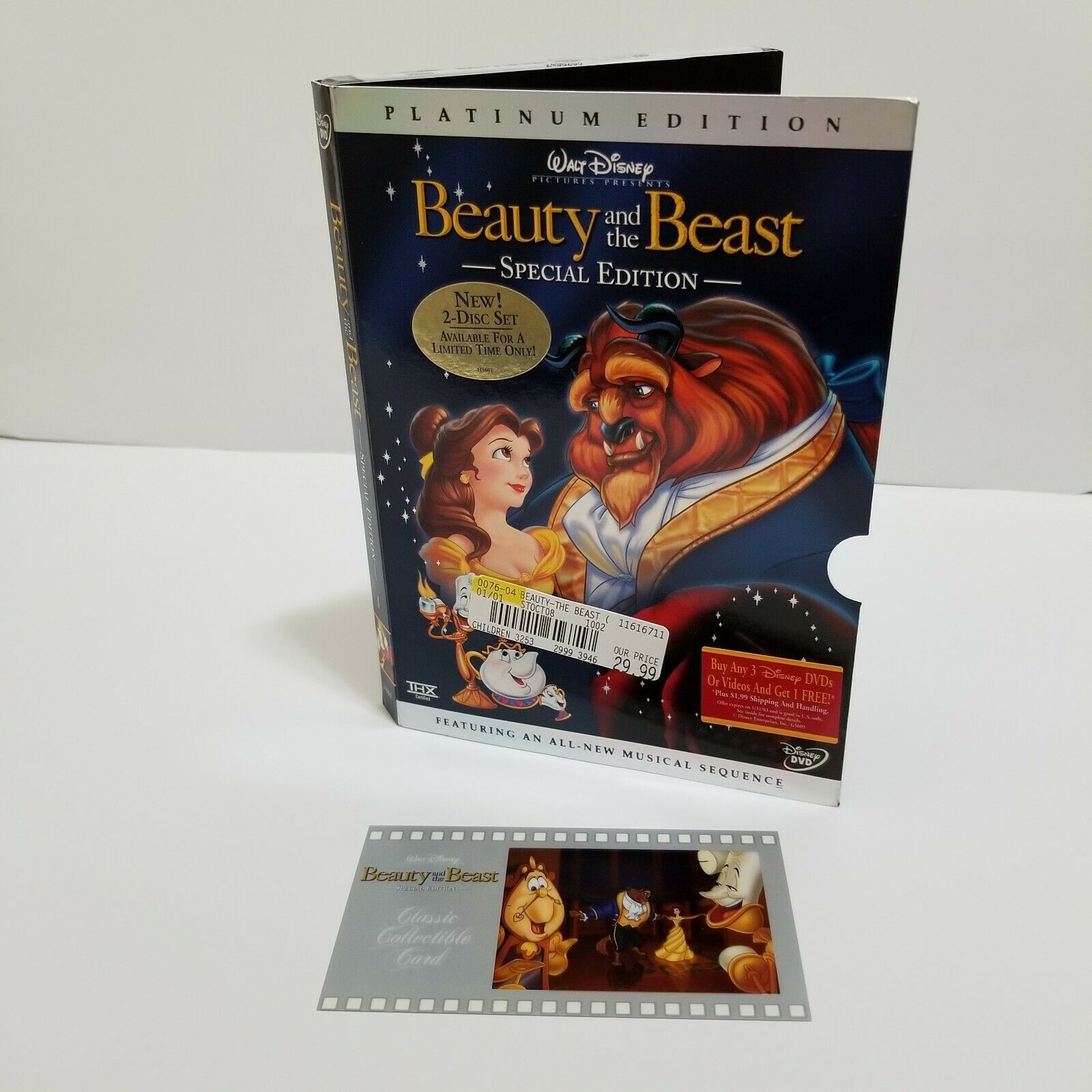 Disney Beauty and the Beast DVD 2002 2-Disc Platinum + Suncoast ...