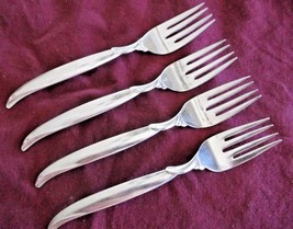 1847 Rogers IS Silverplate 4 Salad Forks Flair Pattern 6.75" GUC - $15.83