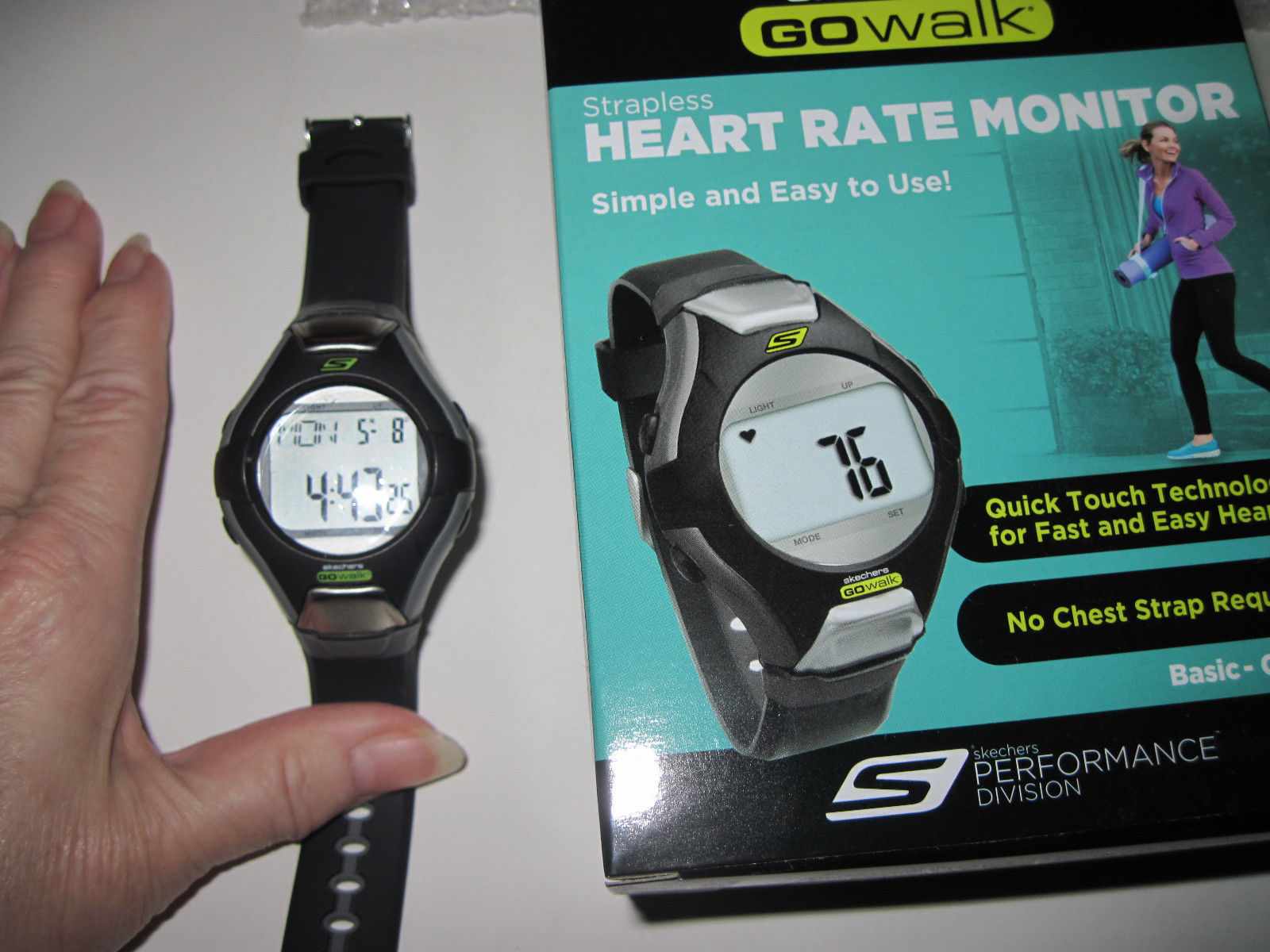 skechers gowalk multifunction heart rate monitor watch