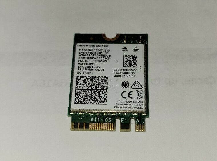 Intel 8265NGW Wireless Card - $19.99