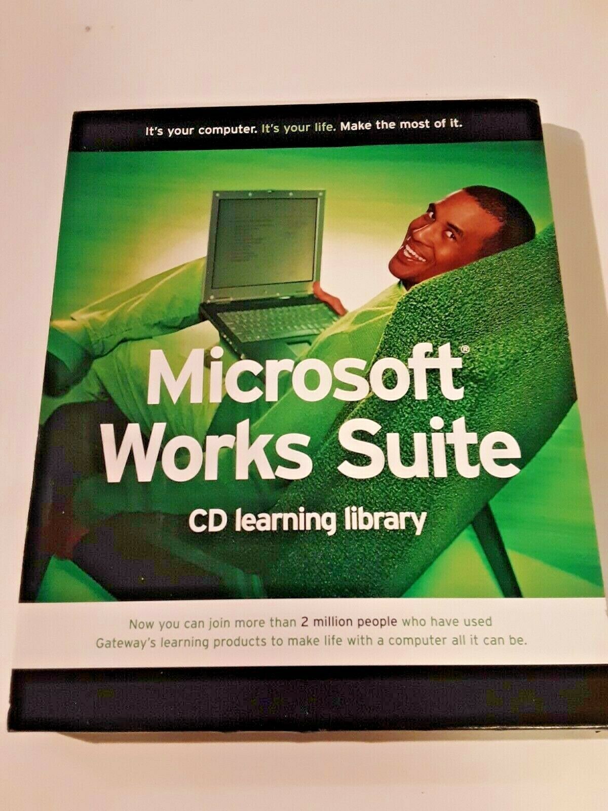Microsoft Works Suite 2003 CD Learning Library New Unsealed Gateway Learning - $12.86