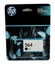 Hp 564 Black Ink Cartridge Genuine Oem Sealed Exp 2018 - $9.89