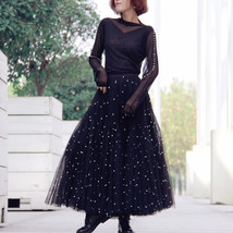 Pink Full Long Tulle Skirt Holiday Outfit High Waisted Tulle Skirt Plus Size image 10