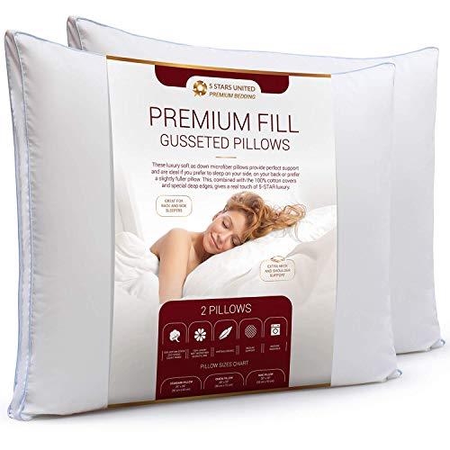 Queen Size Bed Pillows for Sleeping - 20x30, 2-Pack - Mid Loft - Soft ...