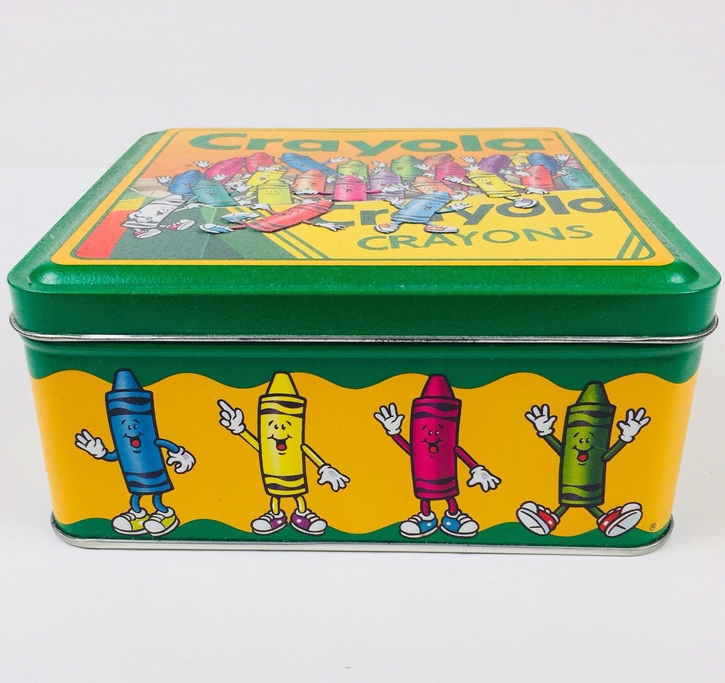 Vintage Crayola Crayons Tin Box Unused 64 Crayons Retired Colors ...