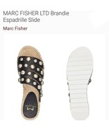 Marc Fisher ‘Brandie’ Studded Espadrille Slide Sandal 6.5M Black - $64.24